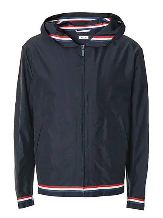 Three Stripes Shell Jacket Navy - THOM BROWNE - BALAAN 2