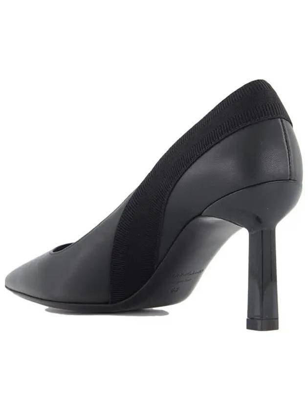 Vicia 70 Nappa Leather Pumps Heel Black - SALVATORE FERRAGAMO - BALAAN 4