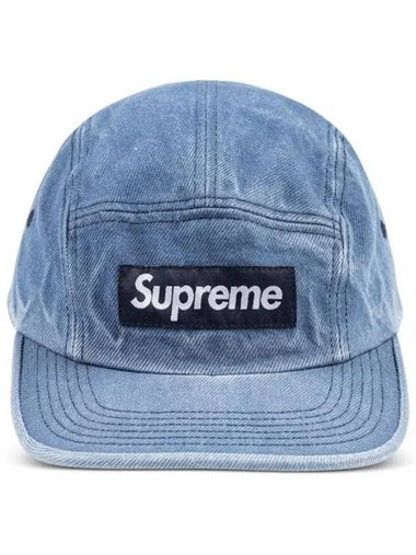 Logo Patch Washed Chino Twill Denim Camp Cap SU100104 - SUPREME - BALAAN 1