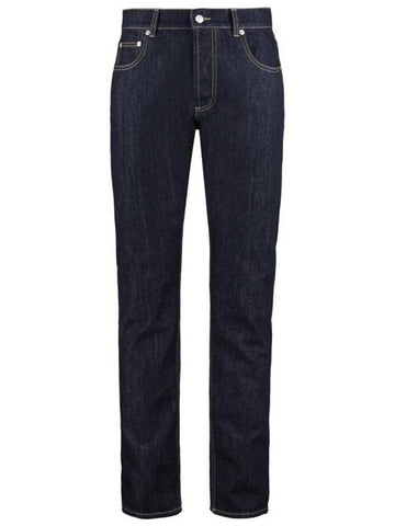 Denim Straight Jeans Blue - ALEXANDER MCQUEEN - BALAAN 1