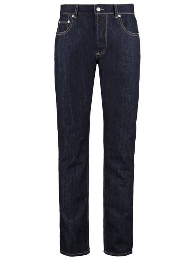 Denim Straight Jeans Blue - ALEXANDER MCQUEEN - BALAAN 2