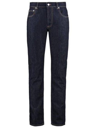 Denim Straight Jeans Blue - ALEXANDER MCQUEEN - BALAAN 1