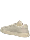 Leather Low Top Sneakers Pumice Stone - PRADA - BALAAN 3