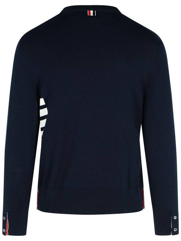 Thom Browne 'Stitch' Navy Cotton Sweater - THOM BROWNE - BALAAN 3