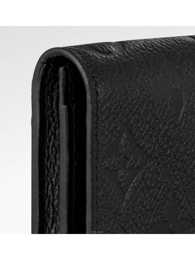 Monogram Embossed Leather Business Card Wallet Black - LOUIS VUITTON - BALAAN 6