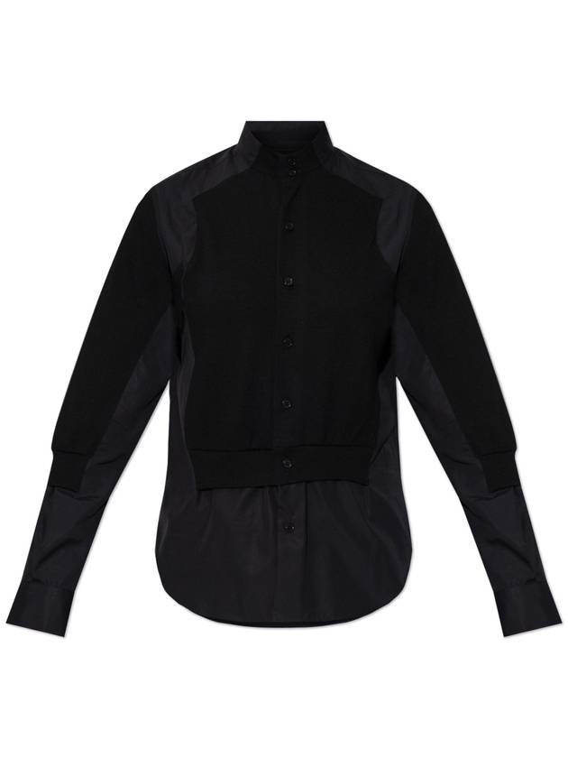 Comme Des Garçons Noir Kei Ninomiya Shirt With Cardigan Motif, Women's, Black - COMME DES GARCONS - BALAAN 1