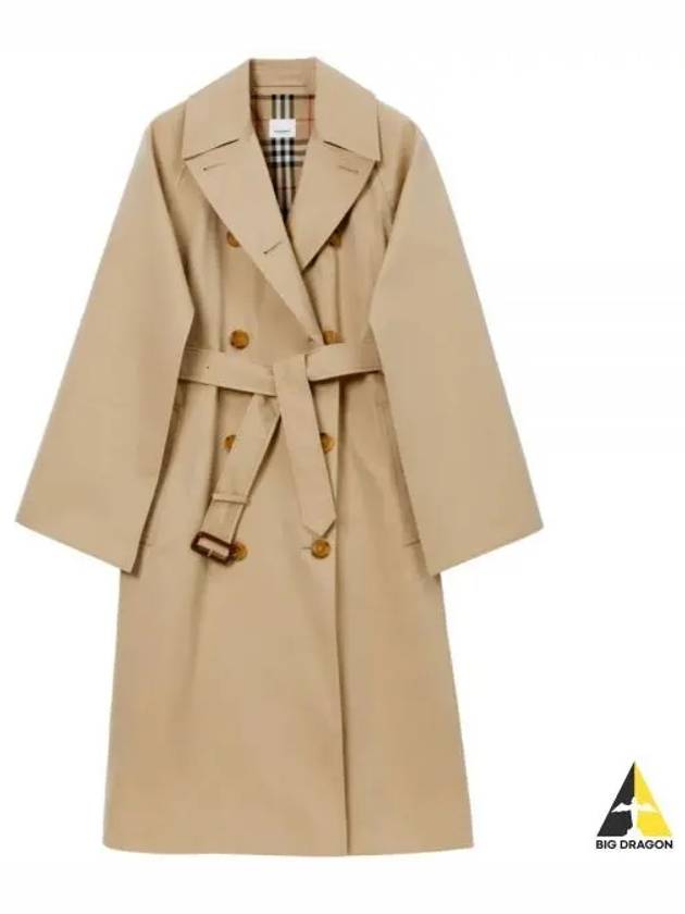 Cotton Gabardine Trench Coat Honey - BURBERRY - BALAAN 2