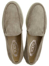 Men's Suede Slip-ons Loafers Beige - TOD'S - BALAAN 3