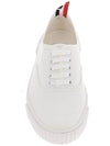 Women's Heritage Cotton Canvas Low Top Sneakers White - THOM BROWNE - BALAAN 5