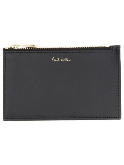 Zipper Card Wallet Black - PAUL SMITH - BALAAN 2