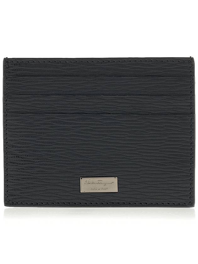 Gancini Pebble 3-Fold Card Wallet Black - SALVATORE FERRAGAMO - BALAAN 2