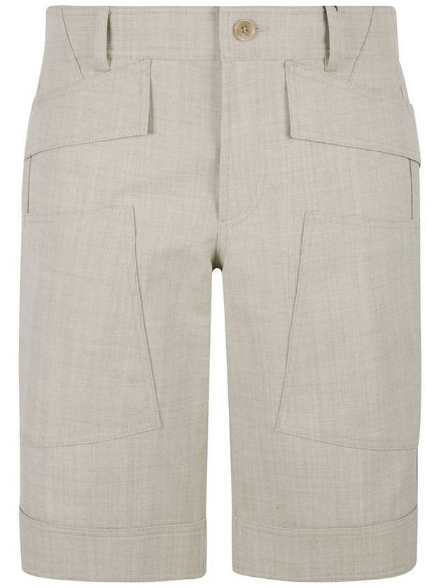 pocket line decorated Bermuda casual shorts - BURBERRY - BALAAN 2