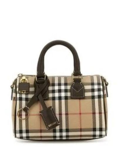 Mini Check Bowling Shoulder Bag Beige - BURBERRY - BALAAN 2