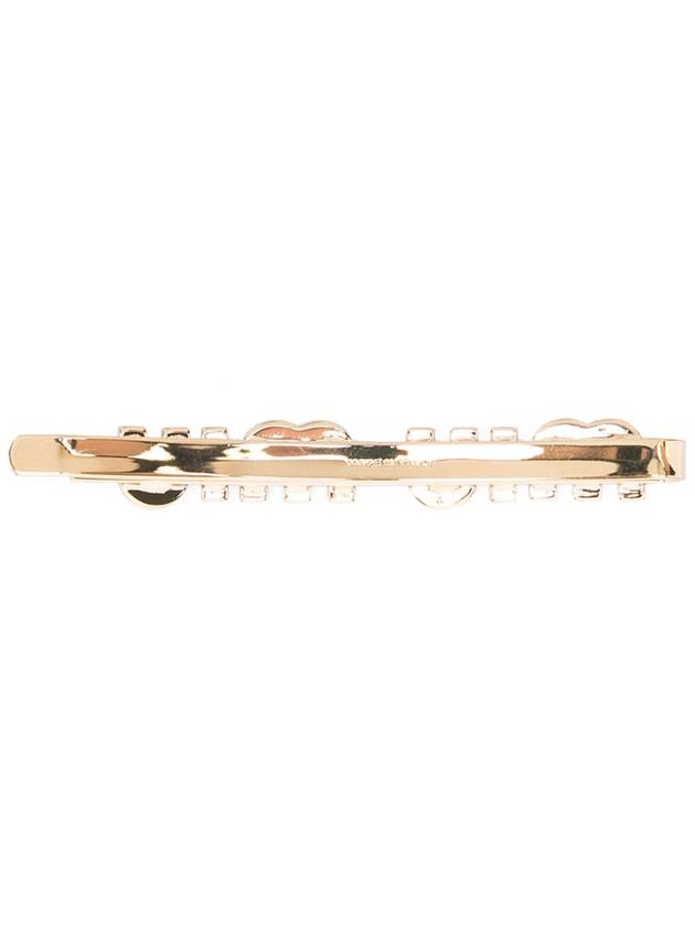 Enamel Metal Hair Clip Gold Black - MIU MIU - BALAAN 3