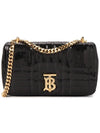 Lola Sequin Quilted Leather Small Shoulder Bag Black - BURBERRY - BALAAN 2