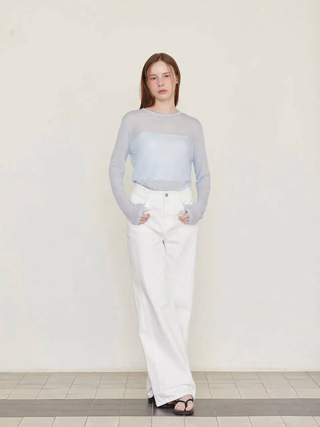 See Through Tencel Long Sleeve Sky - LESEIZIEME - BALAAN 5