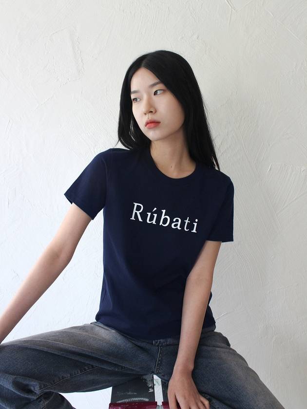 Serif Logo Tshirt NAVY - RUBATI - BALAAN 3