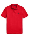 Iconic Mesh Slim Fit Polo Shirt Red - POLO RALPH LAUREN - BALAAN 2