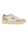 Medalist Leather Suede Low Top Sneakers White Pink - AUTRY - BALAAN 2