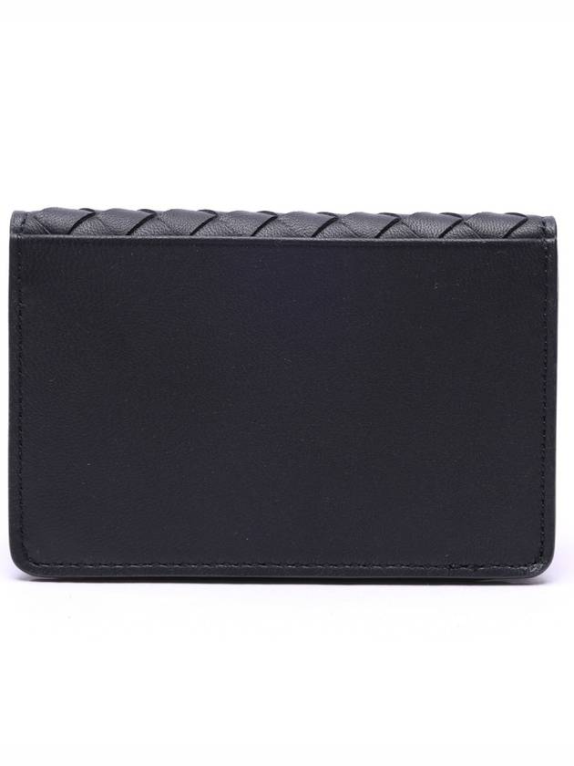 Intrecciato Flap Card Wallet Navy - BOTTEGA VENETA - BALAAN 5