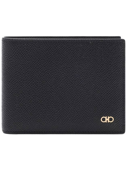 Gancini Bifold Half Wallet Black - SALVATORE FERRAGAMO - BALAAN 2