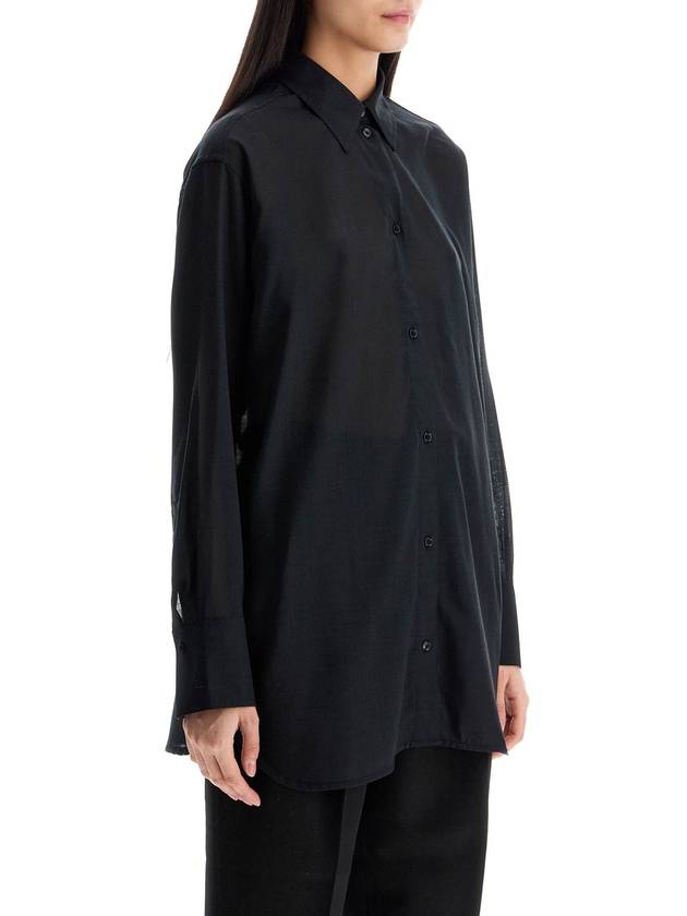 black relaxed fit wool shirt - TOTEME - BALAAN 2