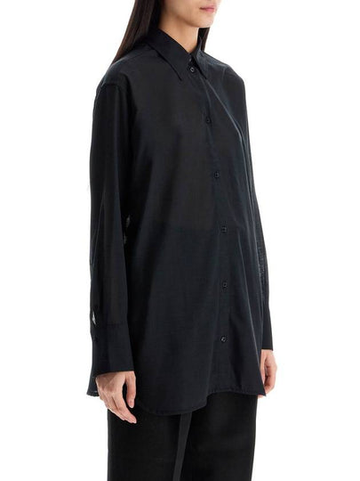 black relaxed fit wool shirt - TOTEME - BALAAN 2