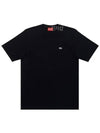 T Just Doval PJ Oval D Patch Short Sleeve T Shirt Black - DIESEL - BALAAN 2