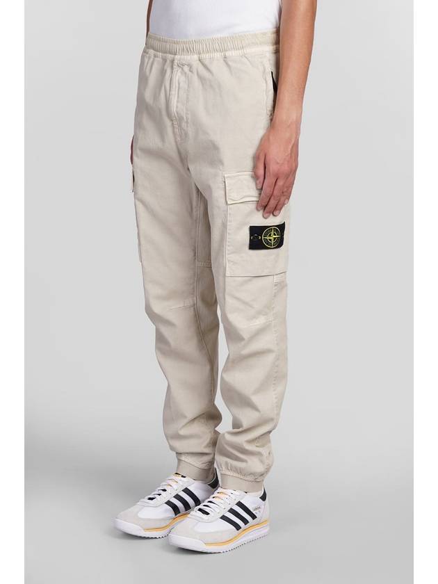 Stretch Cotton Cargo Straight Pants White - STONE ISLAND - BALAAN 5