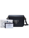 Women s 1BD249 Triangle Logo Saffiano Flap Shoulder Bag - PRADA - BALAAN 10