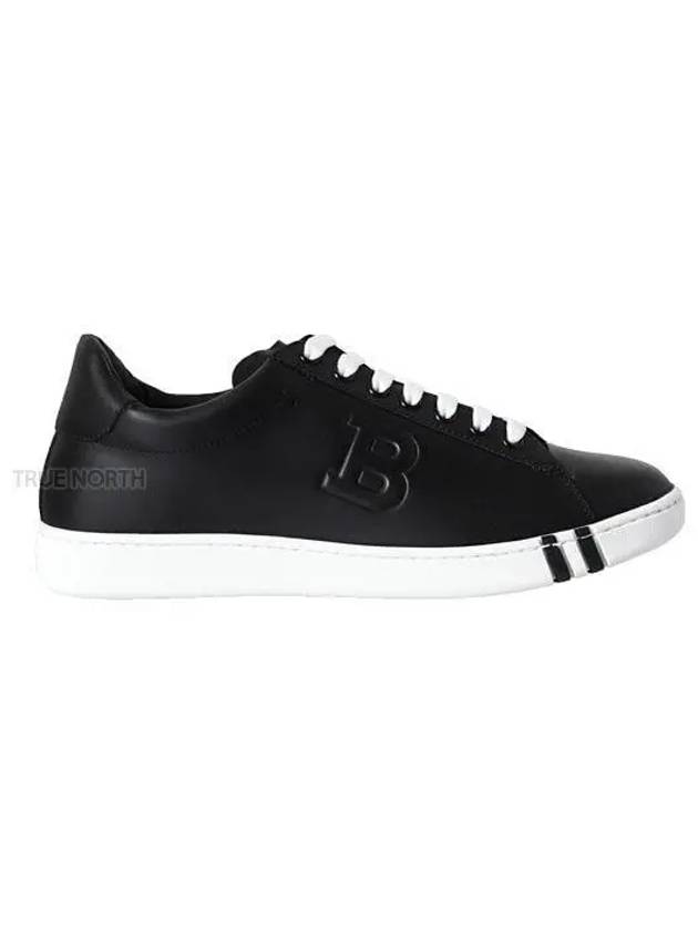 Men's Asher Leather Low Top Sneakers Black - BALLY - BALAAN 2