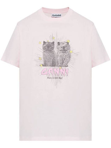 GANNI T-shirts and Polos Pink - GANNI - BALAAN 1