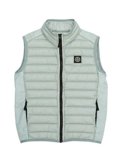 Kids Loom Woven Chambers R Nylon Down Vest Pearl Grey - STONE ISLAND - BALAAN 2