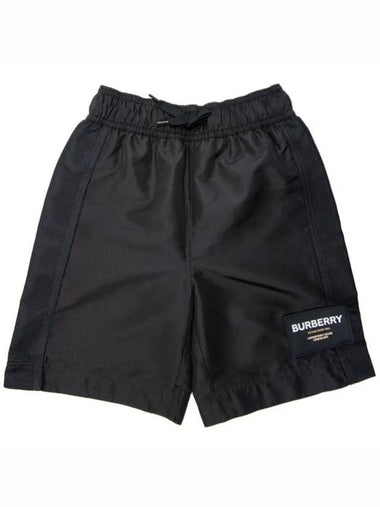 Kids Logo Patch Mesh Short Pants Black 8066649 - BURBERRY - BALAAN 1