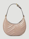 GG Marmont Half Moon Mini Bag Beige - GUCCI - BALAAN 4