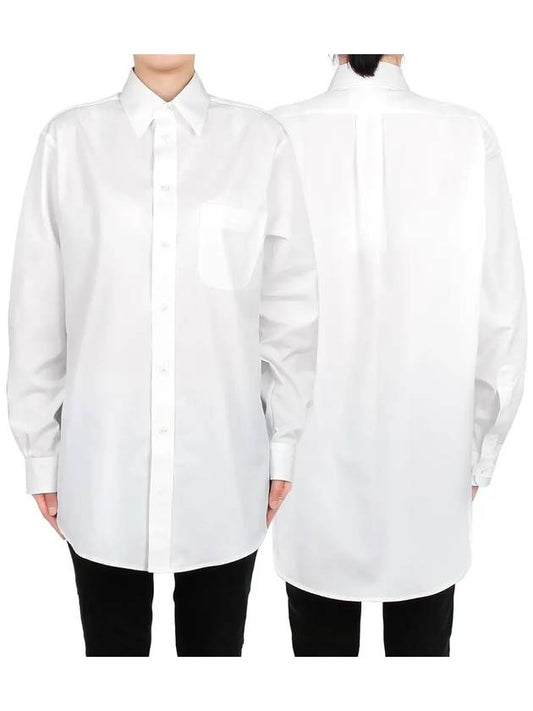 Pocket Cotton Long Sleeve Shirt White - MAISON MARGIELA - BALAAN 2