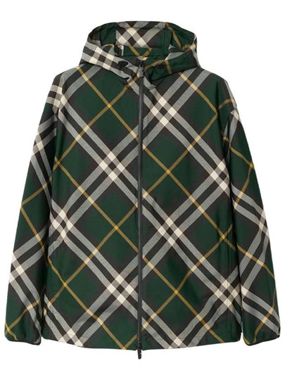 Check Pattern Hoodie Zip-Up Ivy - BURBERRY - BALAAN 2