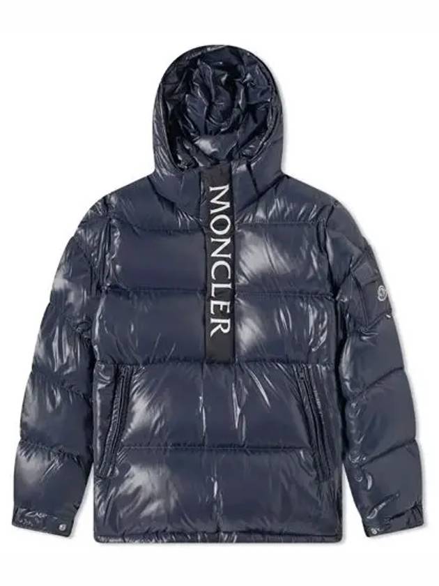 Men's Maury Half Zip Up Anorak Down Padding Navy - MONCLER - BALAAN 2