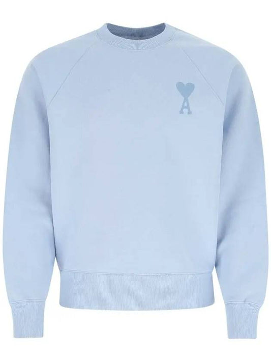 Big Heart Logo Sweatshirt Sky Blue - AMI - BALAAN 1