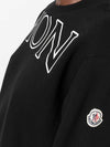 Women's Logo Patch Cotton Fleece Sweatshirt Black - MONCLER - BALAAN 3