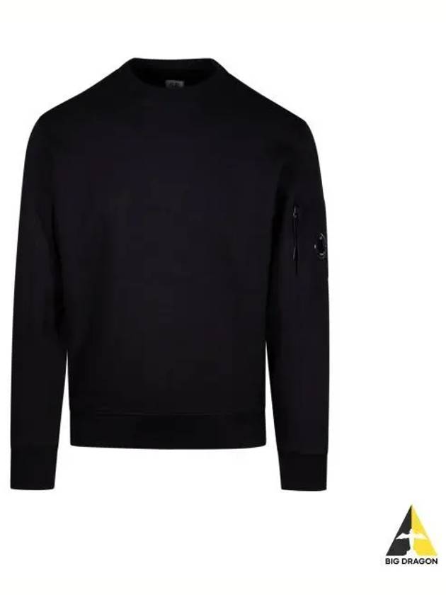 Diagonal Raised Fleece Sweatshirt Black - CP COMPANY - BALAAN 2