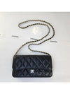 Classic mini bag caviar chain wallet black gold phone holder WOC AP3744B - CHANEL - BALAAN 1