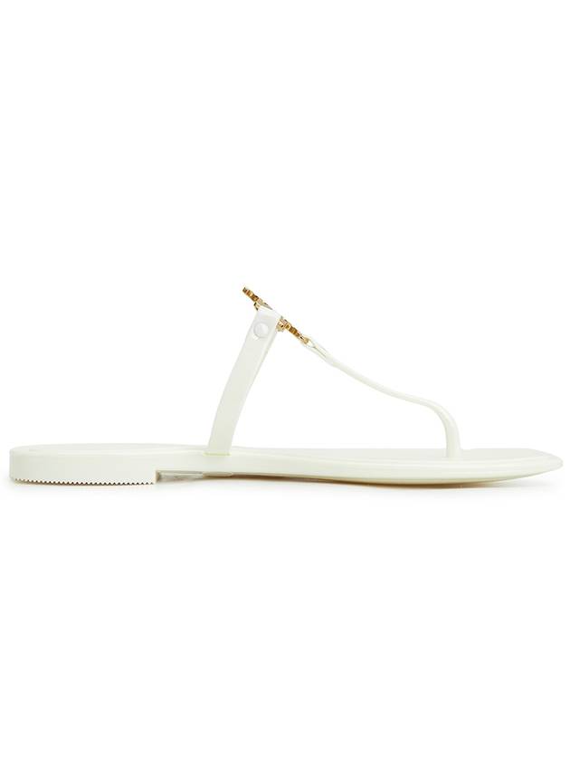 Roxanne Jelly Logo Flip Flops White - TORY BURCH - BALAAN 5