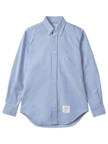 Grossgrain Placket Classic Oxford Shirt Light Blue - THOM BROWNE - BALAAN 1