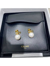 Maillon Triomphe Pearl Gold Earrings White - CELINE - BALAAN 3