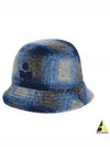 Haley Embroidered Logo Bucket Hat Blue - ISABEL MARANT - BALAAN 2