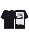 Logo Print Short Sleeve T-Shirt Black - STONE ISLAND - BALAAN 2