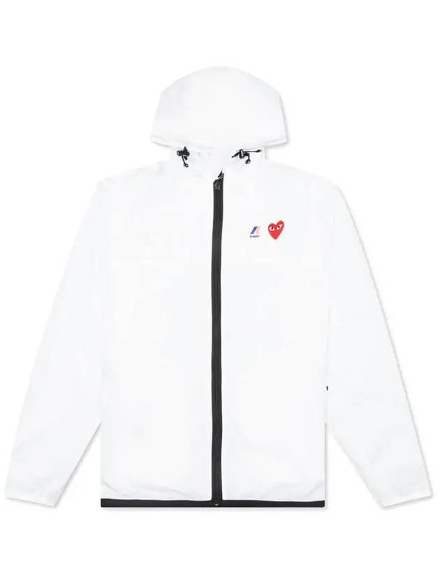 Small Heart Wappen Windbreaker White - COMME DES GARCONS - BALAAN 2