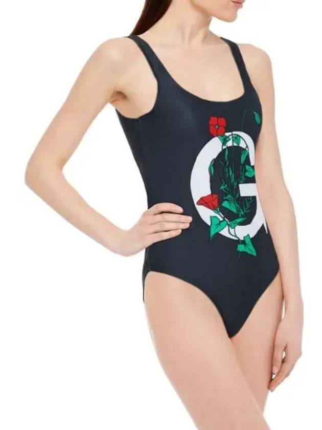 Flower printed one piece swimsuit - GANNI - BALAAN 2