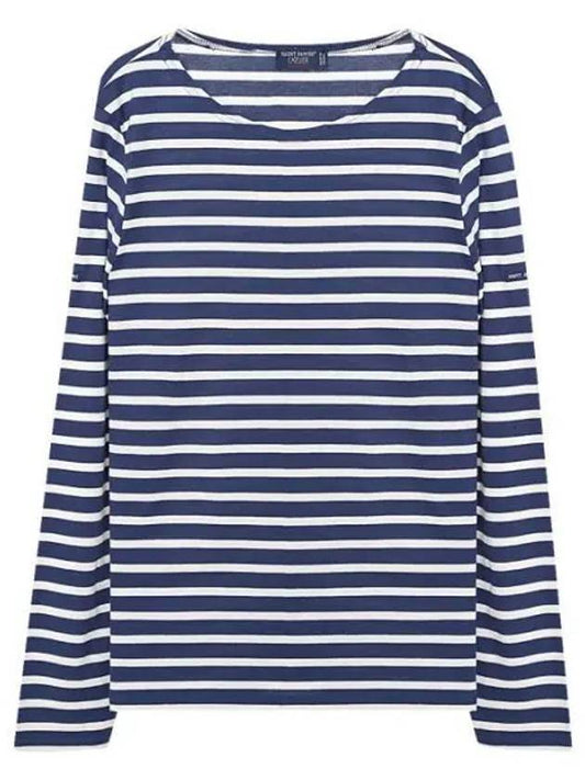 Minquiers Modern Stripe Long Sleeve T-Shirt Blue - SAINT JAMES - BALAAN 1